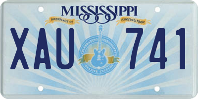 MS license plate XAU741