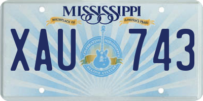 MS license plate XAU743