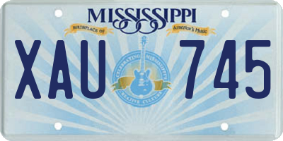 MS license plate XAU745