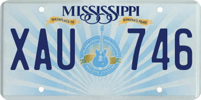 MS license plate XAU746