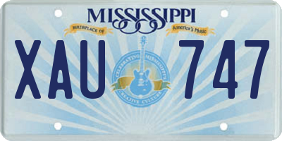 MS license plate XAU747
