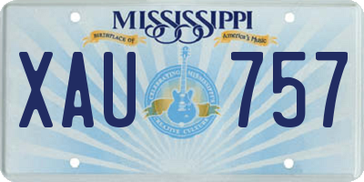 MS license plate XAU757