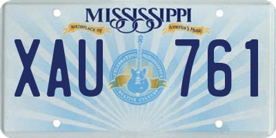 MS license plate XAU761