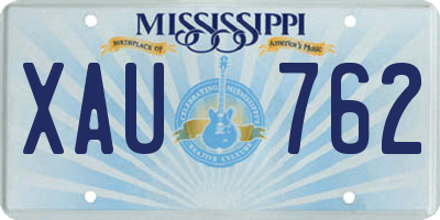 MS license plate XAU762