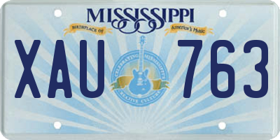 MS license plate XAU763