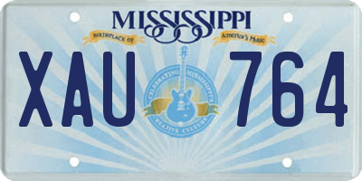 MS license plate XAU764