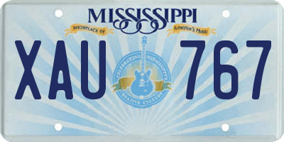 MS license plate XAU767