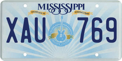 MS license plate XAU769