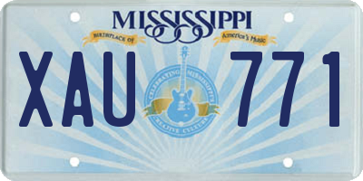 MS license plate XAU771
