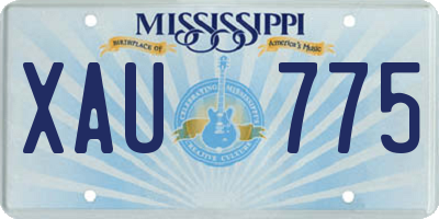 MS license plate XAU775