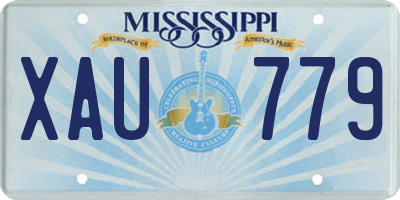 MS license plate XAU779