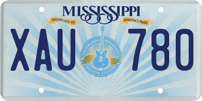 MS license plate XAU780