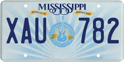 MS license plate XAU782