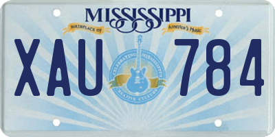 MS license plate XAU784