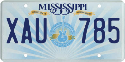 MS license plate XAU785