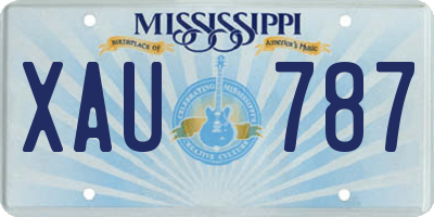 MS license plate XAU787