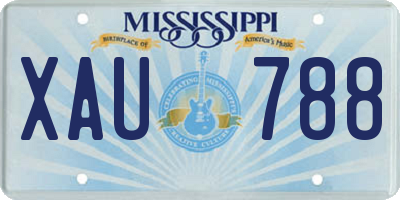 MS license plate XAU788