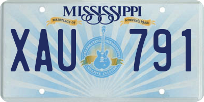 MS license plate XAU791