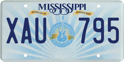 MS license plate XAU795