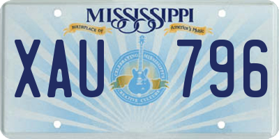 MS license plate XAU796