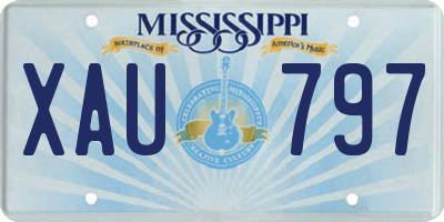 MS license plate XAU797