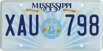 MS license plate XAU798