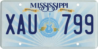 MS license plate XAU799