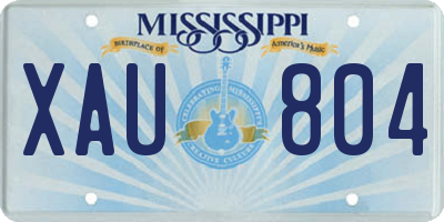MS license plate XAU804