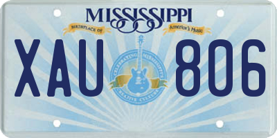 MS license plate XAU806