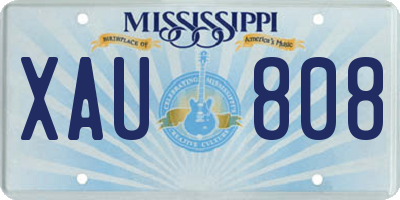 MS license plate XAU808