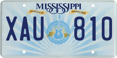 MS license plate XAU810