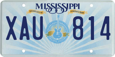 MS license plate XAU814
