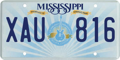 MS license plate XAU816