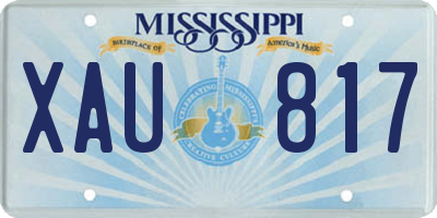 MS license plate XAU817