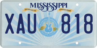 MS license plate XAU818