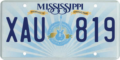 MS license plate XAU819
