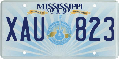 MS license plate XAU823