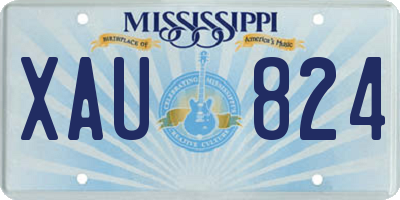 MS license plate XAU824