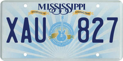 MS license plate XAU827