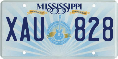 MS license plate XAU828