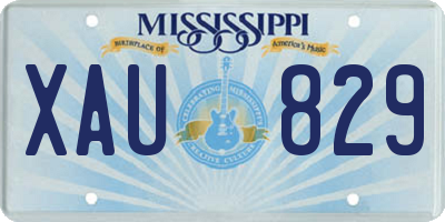 MS license plate XAU829