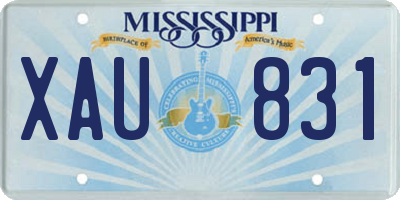 MS license plate XAU831