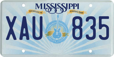 MS license plate XAU835