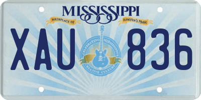 MS license plate XAU836