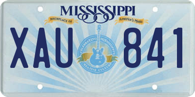 MS license plate XAU841