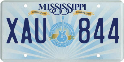 MS license plate XAU844
