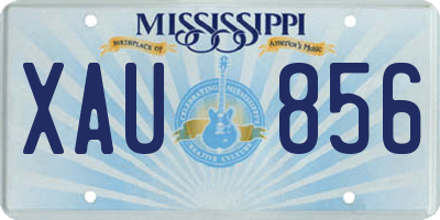 MS license plate XAU856