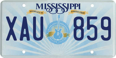 MS license plate XAU859