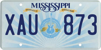 MS license plate XAU873