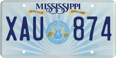 MS license plate XAU874
